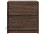 Bedside Cabinets with LED Lights 2 pcs Brown Oak Engineered Wood 852046