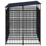 Outdoor Dog Kennel with Roof Steel 5.53 m 3097948