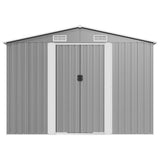 Garden Shed Grey 257x990x181 cm Galvanised steel 47037