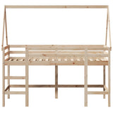 Loft Bed with Ladder and Roof without Mattress 90x200 cm 3282110