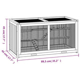 Hamster Cage 89.5x45x45 cm Solid Wood Fir 172381