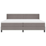 Box Spring Bed with Headboard Manual Taupe 200 x 200 cm Fabric 3341066