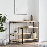 Console Table with Shelves Sonoma Oak 100x35x75 cm 837788