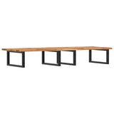 Basin Shelf Wall Mounted Steel and Solid Wood Acacia 3302841