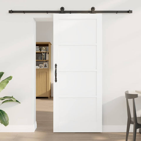 Sliding Door Manual ORKDAL White and black 83 x 202 cm 3333477