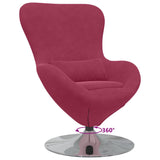 Egg Chair Wine Red 63 x 73 x 90 cm Velvet 42002729