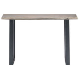 Console Table Grey 115x35x76 cm Solid Aacia Wood and Iron 247831