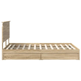 Storage Bed with Drawer Sonoma Oak 140 x 200 cm Engineered Wood 3411203