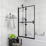 Folding Shower Enclosure ESG 80x140 cm Black 150818