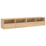 TV Wall Cabinets 2 pcs Sonoma Oak 80x30x30 cm Engineered Wood 836873