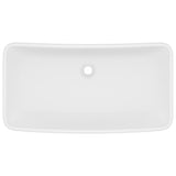 Luxury Basin Rectangular Matt White 71x38 cm Ceramic 146954