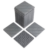 ZNTS Plastic Interlocking Deck Tiles, 9 Pack, 11.8"x11.8" Waterproof Flooring Tiles for Indoor and 47968490