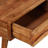 244974 Coffee Table Solid Wood with Carved Drawer 100x50x40 cm