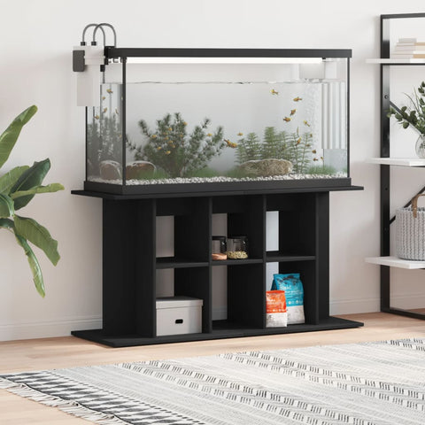 ZNTS Aquarium Stand Black 120x40x60 cm Engineered Wood 833592