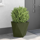 Planter 2 pcs Olive Green 50 x 50 x 50 cm Steel 883843