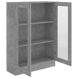 Vitrine Cabinet Concrete Grey 82.5x30.5x115 cm Engineered Wood 802754