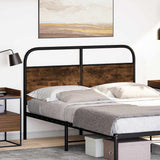 Replace Headboard Smoked Oak 140 cm Steel and Engineered Wood 4100242