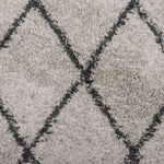 ZNTS Shaggy Rug High Pile Modern Beige and Anthracite Ø 240 cm 375402