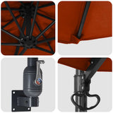 Garden Parasol Terracotta 248 x 248 x 148 cm 42003232