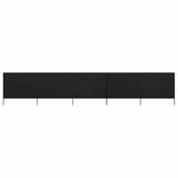 5-panel Wind Screen Fabric 600x160 cm Black 47170