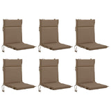 Low Back Chair Cushion GEMERT 6 pcs 100% Polyester Taupe 946449