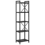 Bookshelf Black Oak 40 x 30 x 155 cm Engineered Wood 868353