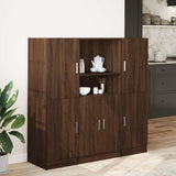 ZNTS 3 Piece Kitchen Cabinet Set Brown Oak Engineered Wood 3324157