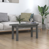 Coffee Table Grey 80x40x35 cm Solid Wood Pine 822349