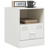 ZNTS Bedside Cabinet White 34.5x39x44 cm Steel 841761