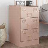 Bedside Cabinet Pink 34.5x39x62 cm Steel 841777