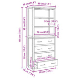Storage Furniture Set with Drawer Brown Engineered wood 3328628
