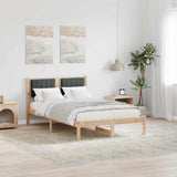 Bed Frame with Upholstered Headboard Dark Grey 120 x 200 cm 878260