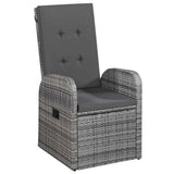 Garden Dining Set 5 pcs Grey Poly Rattan 3172818