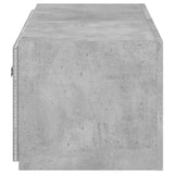 TV Wall Cabinet with LED Lights Concrete Grey 80x35x31 cm 837287