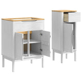 Bathroom Furniture Set FLORO 2 pcs White Solid Pine Wood 3385880