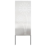 Garden Privacy Screen Silver 50 x 140 cm Stainless steel 876305