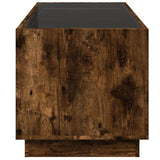 Coffee Table with Infinity LED Smoked Oak 70x50x50 cm 847662