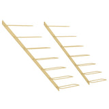 Wall-mounted Wine Rack for 7 Bottles 2 pcs Gold Metal 340899