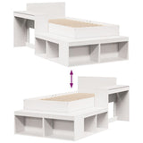 Bed Frame without Mattress White 80x200 cm Solid Wood Pine 3309756