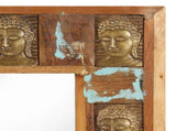 Mirror with Buddha Cladding 110x50 cm Solid Reclaimed Wood 321816