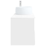 Bathroom Furniture Set 2 pcs High Gloss White Engineered Wood 3404098