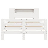 Bed Frame without Mattress White 120x200 cm Solid Wood Pine 3309876
