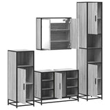 4 Piece Bathroom Furniture Set Grey Sonoma Engineered Wood 3301213