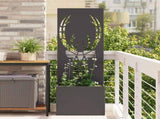 Garden Privacy Screen Black 50 x 150 cm Cold-rolled steel 876483