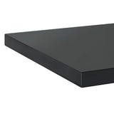 ZNTS Wall Shelves 2 pcs 50x40x3 cm Black Stainless Steel 30293