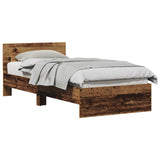 Bed Frame with Headboard Old Wood 90 x 200 cm Engineered Wood 871654