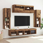 TV Wall Cabinet Set 6 pcs Old wood 30.5 x 30 x 102 cm 3334380