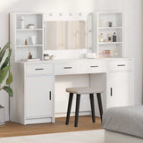 Dressing Table Set with Drawer 3 pcs White Engineered Wood 3334281