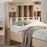 Headboard with Storage 75 cm Solid Wood Pine 855526