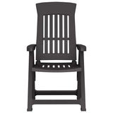 Reclining Folding Chairs 2 pcs Anthracite PP 364712
